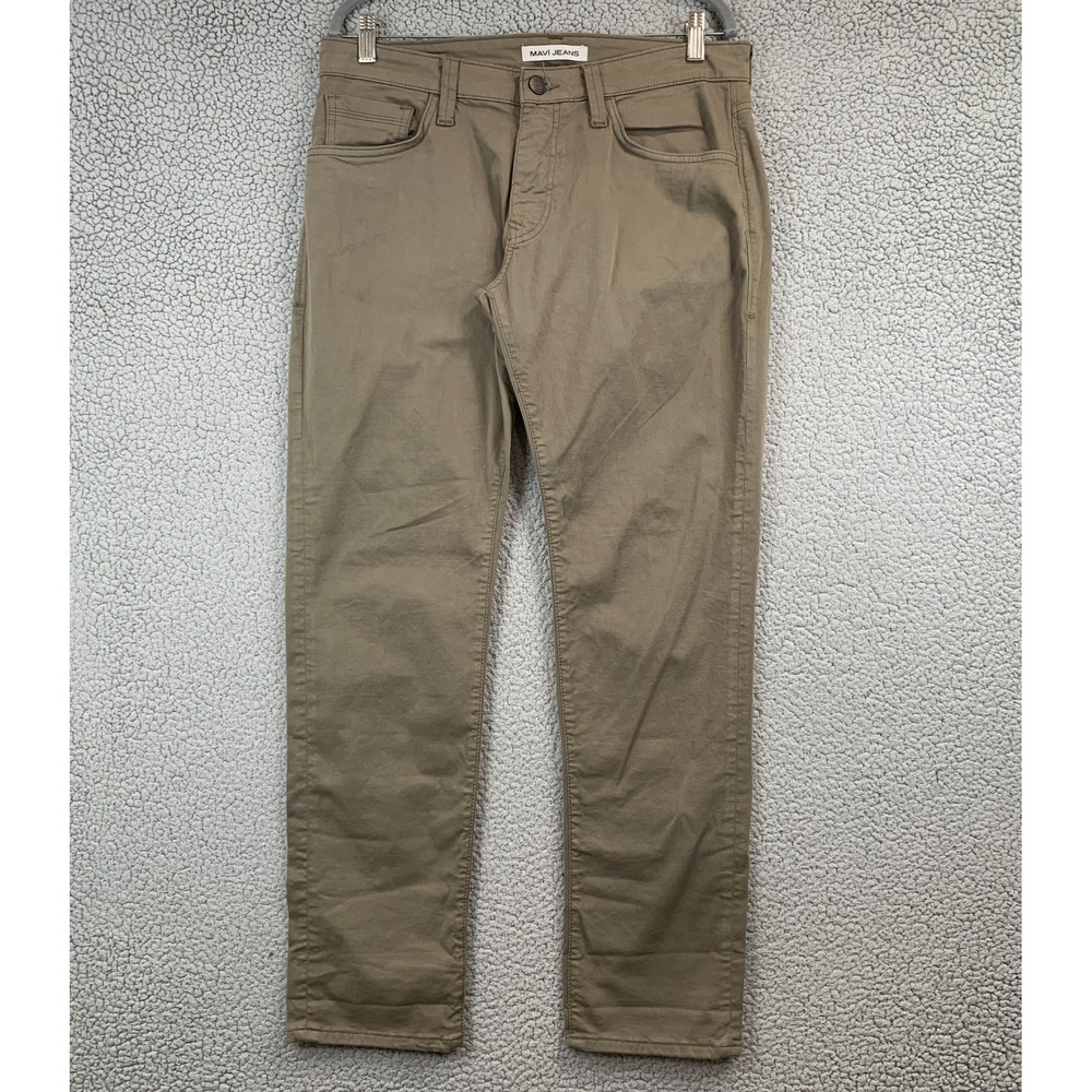 Mavi Jeans Marcus Slim Straight Leg Pants Men 33x32 Tan Khaki Stretch M00351